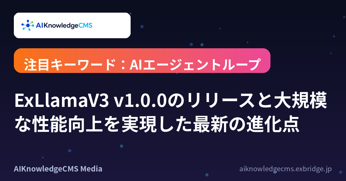 ExLlamaV3 v1.0.0のリリースと大規模な性能向上を実現した最新の進化点